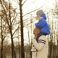 Don carries his grandchild, as he considers spending time with family and loved ones, to be a great way to stay happy and healthy.