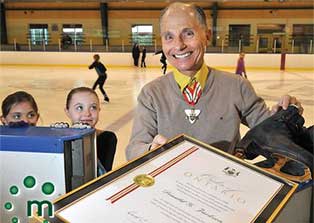 Don stays involved with his local community by teaching them to figure skate and stimulates his mental and emotional health.