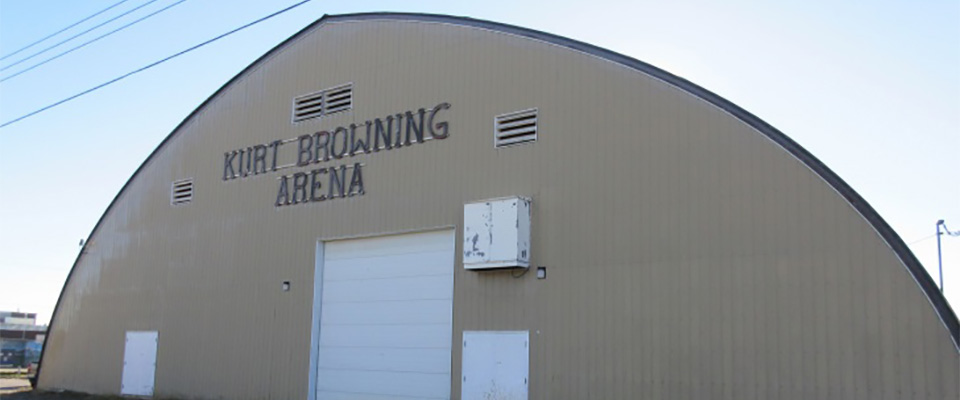 The arena in Caroline, Alberta, where Kurt Browning practiced figure skating, has offcially been renamed Kurt Browning Arena.