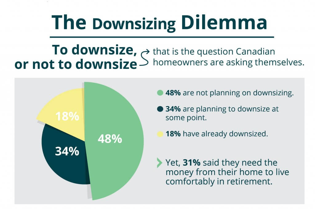 The downsizing dilemma pie chart